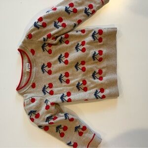 Janie and Jack Red Cherry Kids Sweater